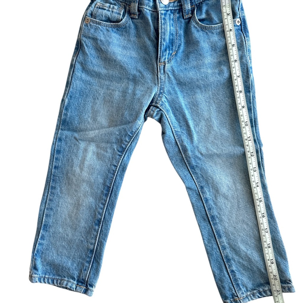 Blue Denim Jeans with Button Fly
